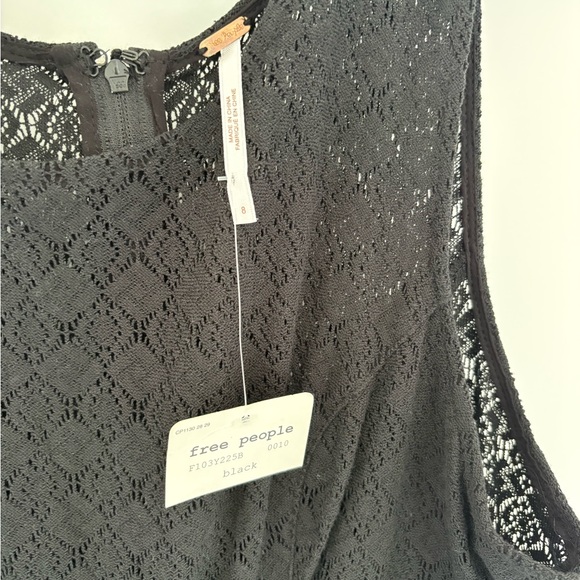 NWT Free People So fancy Black Lace Fit & Flare Dress Size 8 - Picture 3 of 7